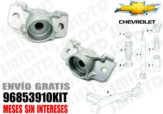 2 Bases De Amortiguador Trasero Chevrolet Sonic 1.6l 12-17 - Image 2
