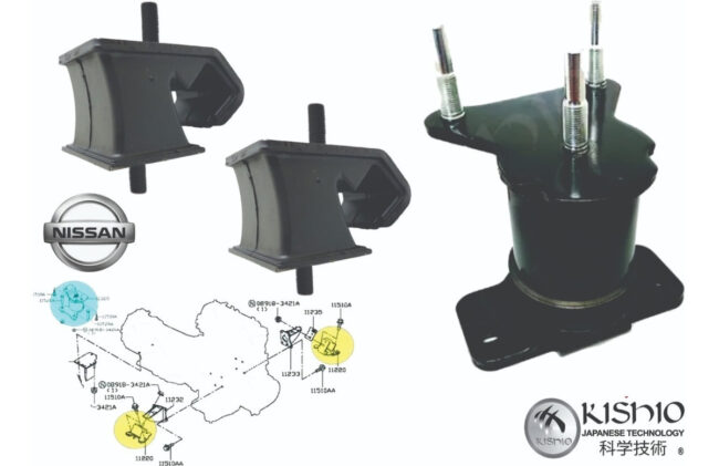 2 Soportes Motor 1 Soporte Caja Nissan Np300 2.5l 14-18