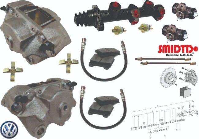 Calipers Delantero Cilindros D Freno Balatas Combi 1.6 74-86