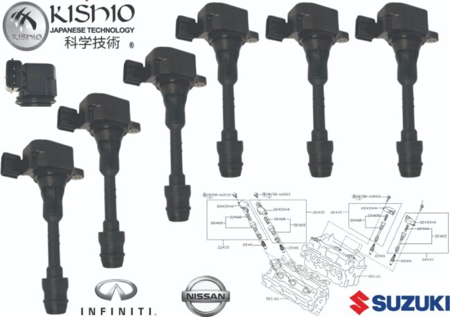 6 Bobinas Tipo Lapiz Nissan Frontier V6 4.0l 05-13 Kishio