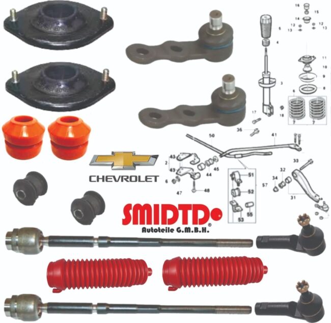 Kit Rotulas Bieleta Direccion Mecanica Bujes Chevy 1.6 94-12 - Image 2