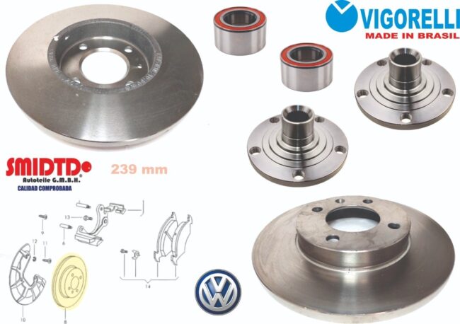 Discos Solidos Maza Balero Delante Vigorelli Vw Corsar 88-88 - Image 2