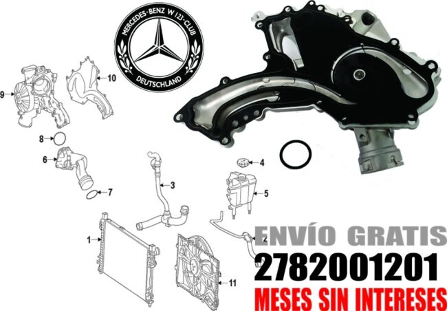 Bomba De Agua Mercedes Benz Cl 550 4.6l Class W216 06-13 - Image 3