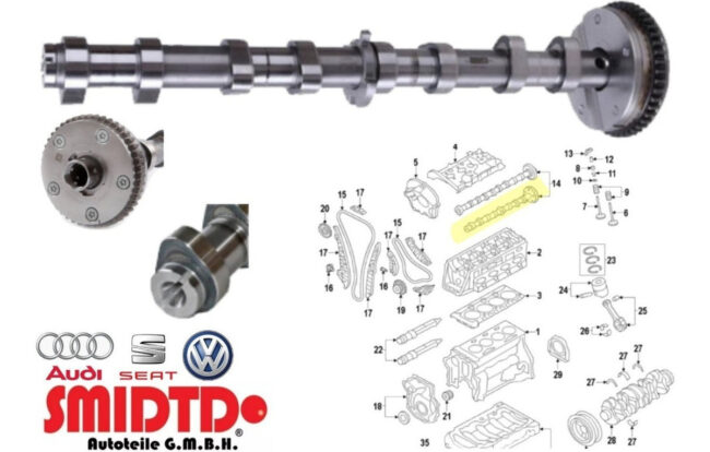 Arbol Levas Valvula Vvt Vw Jetta - Gli 2.0 L Tsi 08-14 - Image 5