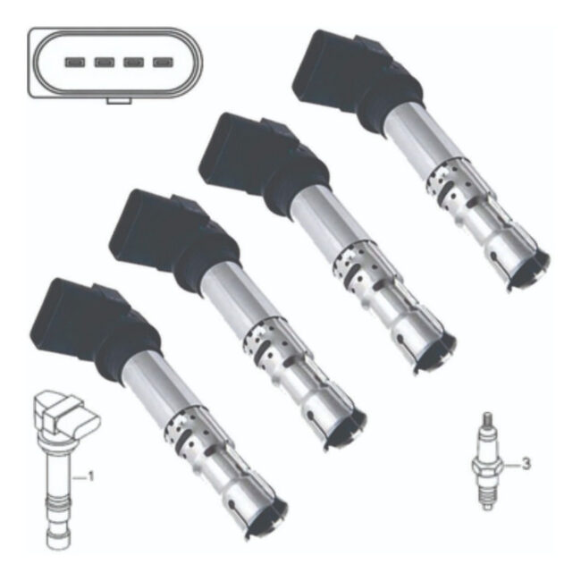 4 Bobinas Tipo Lapiz Vw Polo 1.4l 13-14 - Image 5