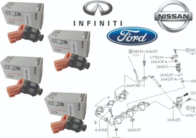 4 Inyectores De Gasolina Nissan Xterra V6 3.3l 02-04 Turbo - Image 2