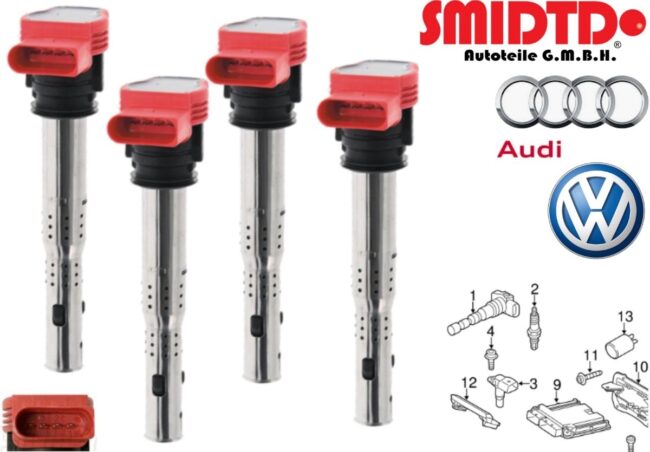 4 Bobinas De Encendido Roja Audi A4 2012-2012 V6 3.2 Lts - Image 4