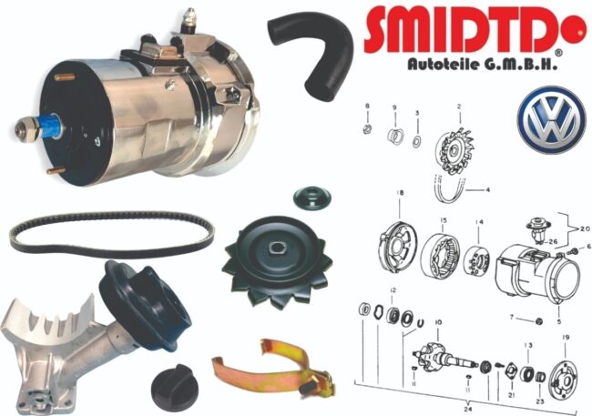 Alternador Cromado Completo Sedan 1.6 Fuel Injec 92-04 Vocho - Image 3