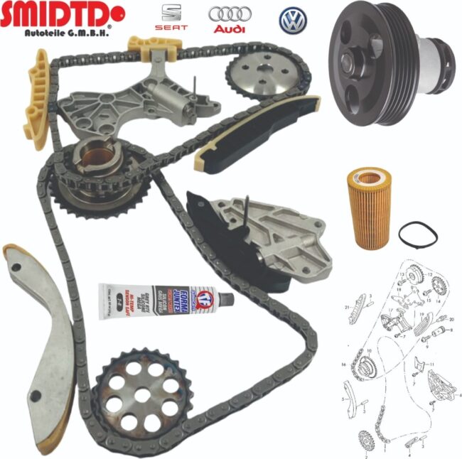 Kit Distribucion Bomba Agua Y Filtro Vw Bora 2.5l 2005-2010 - Image 2