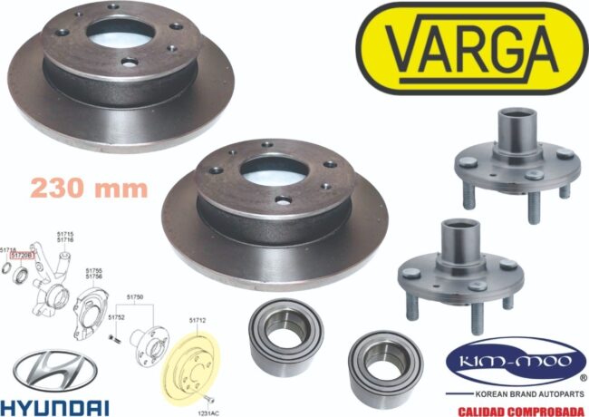 Discos Solidos Vargas Baleros Mazas Hyundai Atos 99-05