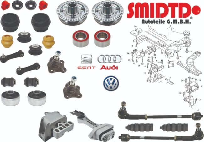 Kit Rotulas Bases Mazas Bujes Bieletas Golf A4 99-05 2.8 Vr6
