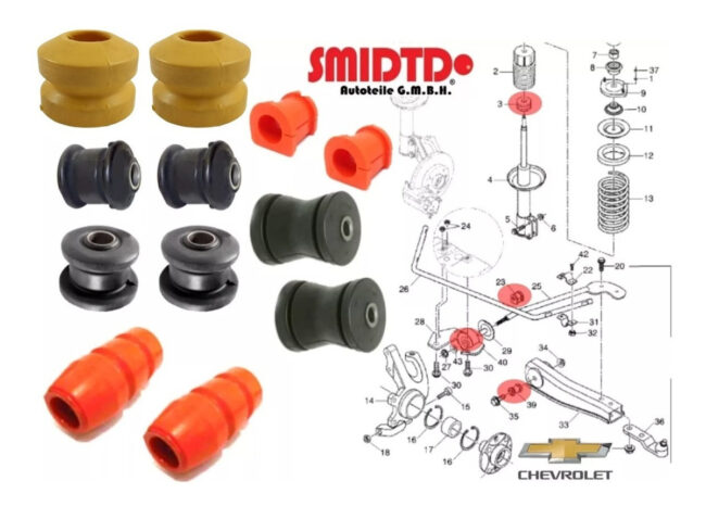 4 Rebotes 6 Bujes 2 Gomas Esatbiliz Gmc Chevy Pickup 94-12
