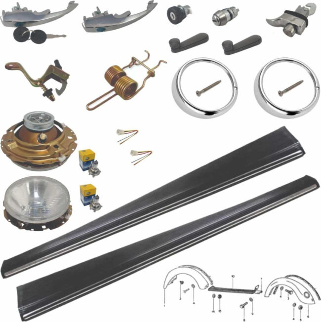 Kit Chapas Manijas Estribos Faros Vw Sedan 1.6 73-92 Vocho - Image 8