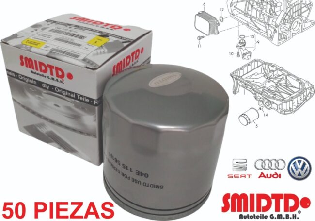 50 Filtros De Aceite Para Vw Up 1.0l 16-18 Smidtd - Image 4