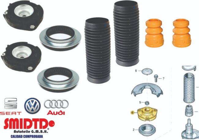 Bases Baleros Amortiguador Gomas Vw Bora 1.9l 2.5l 05-15