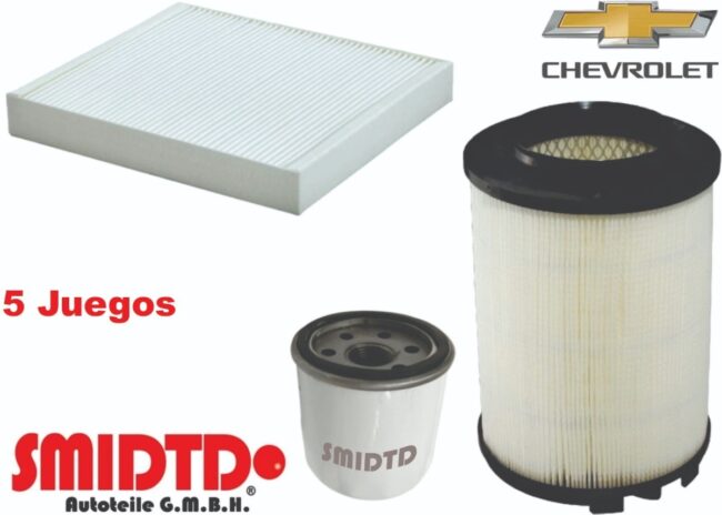 5 Kit Filtros Aire Cabina Y Aceite Gmc Hummer 3.5l 2006-2010