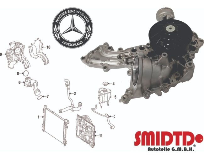 1 Bomba Agua Mercedes Benz Gl 450 4.6l Class X166 12-15 - Image 3