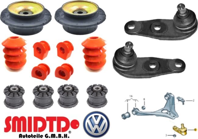 2 Base 4 Gomas 4 Buje 2 Rotulas Direcc Hidr Vw Pointer 99-09