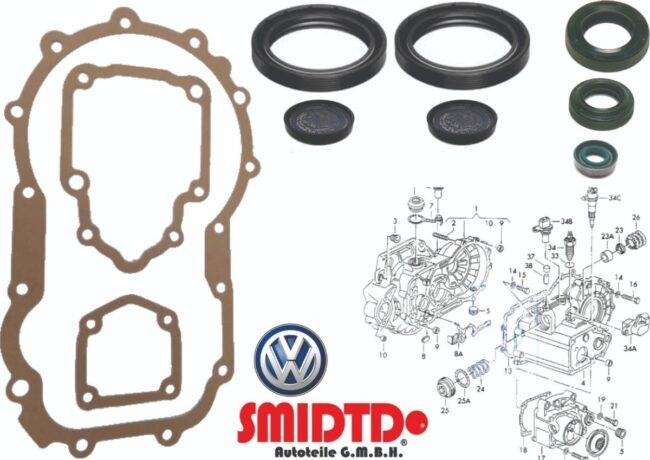 Jgo Juntas  Retenes Caja 5 Veloci Bronces Jetta A3 1.8 93-99 - Image 4