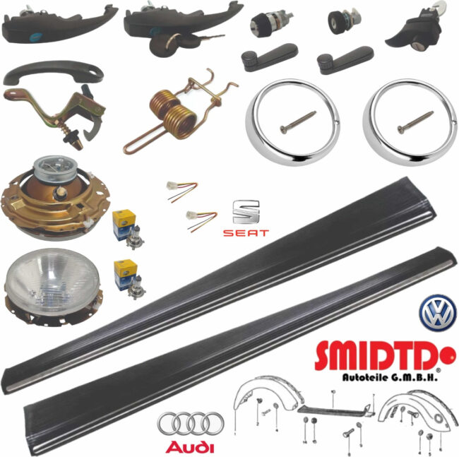 Kit Chapas Manijas Estribos Y Faros Vw Sedan 1.5 67-73 Vocho - Image 3