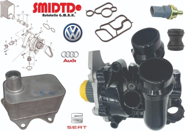Bomba De Agua Completa Radiador Ligas Vw Eos 2.0l Tsi 13-17 - Image 8