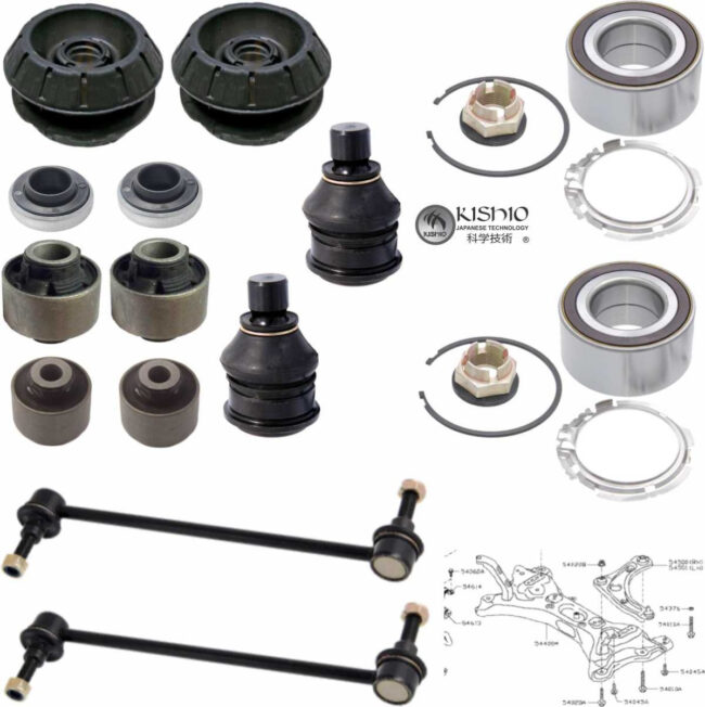Kit Rotulas Estabiliz Bujes Base Baleros Abs Versa 2018-2022