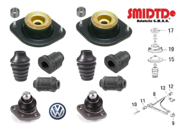 4 Bujes 2 Rotulas De Horquilla Susp Vw Caribe Atlantic 78-86