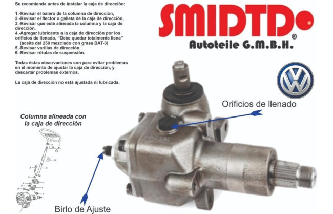Caja Direccion Vw Combi Panel 70-04 1.6l 1.8l 70-04 Smidtd - Image 2