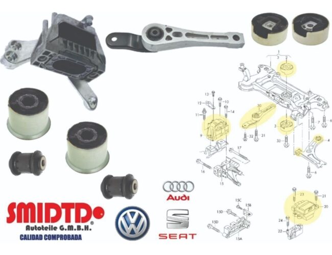 Kit Soportes Motor Derecho, Caja Y Bujes Vw Bora 2.5 05-10