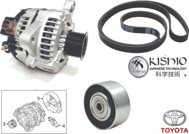 Alternador Banda Sin A/c Polea Tensor Toyota Hiace 2.7 06-18