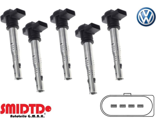 5 Bobinas De Encendido Volkswagen A6 Jetta 2.5l 11-14.,