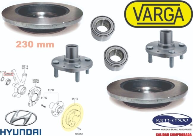 Discos Solidos Vargas Baleros Mazas Hyundai Atos 99-05 - Image 2