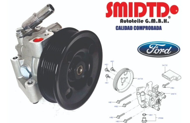 Bomba Direccion Hidraulica Y Polea Ford Transit 07-13 2.2l