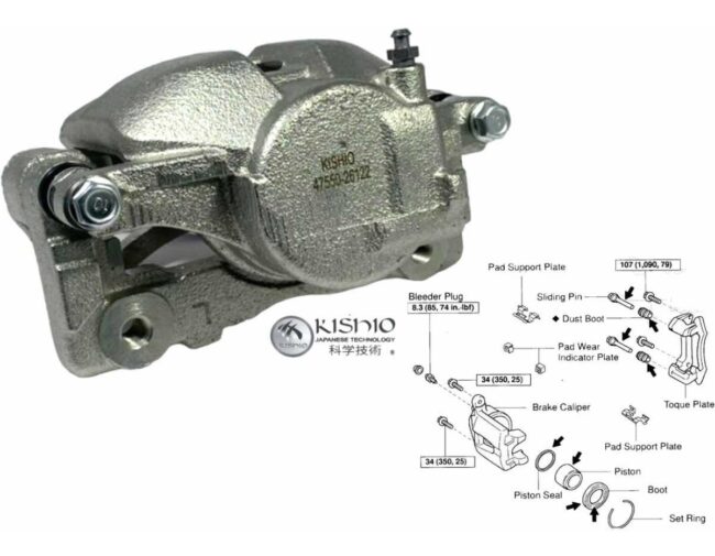 Caliper Delantero Izquier Toyota Hiace 2.7l 04-17 Sin Balat