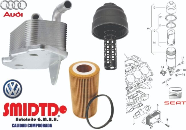 Enfriador De Aceite Filtro Y Tapa Audi Q7 3.0t 10-15 - Image 2