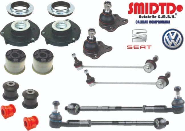Kit Bases Rotulas Varillas Bujes Estabilizador Vw Polo 03-07