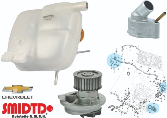 Bomba Agua, Deposito Y Termostato Chevrolet Astra 2.4l 04-06 - Image 2