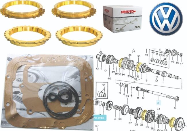 4 Bronces Caja Velocidades Vw Combi 1.6l 77-86