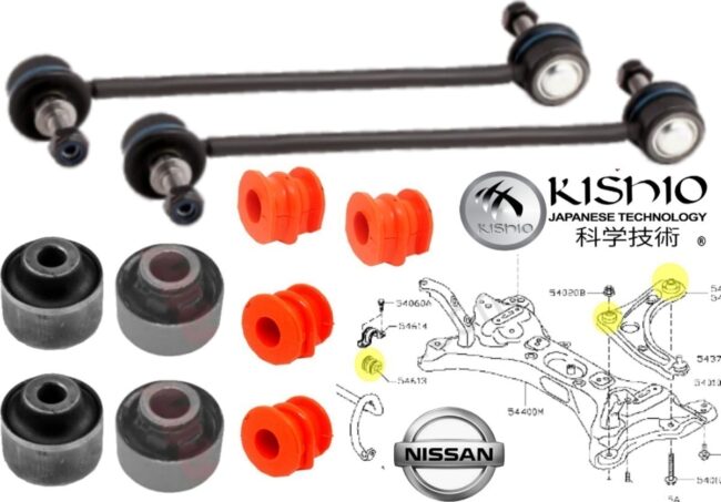 4 Bujes Suspens 4 Gomas 2 Estabilizadores Nissan Note 14-17