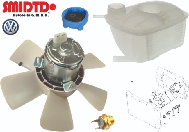 Kit Motoventilador Bulbo Deposito Bomba Agua Vw Caribe 80-85 - Image 3