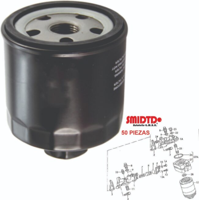Filtro Aceite Vw Gol 09-15 Polo Lupo 05-09 Seat 50 Piezas