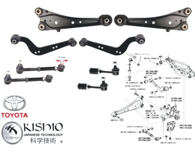 Kit Brazos Y Estabilizadores Traseros Toyota Rav-4 06-18