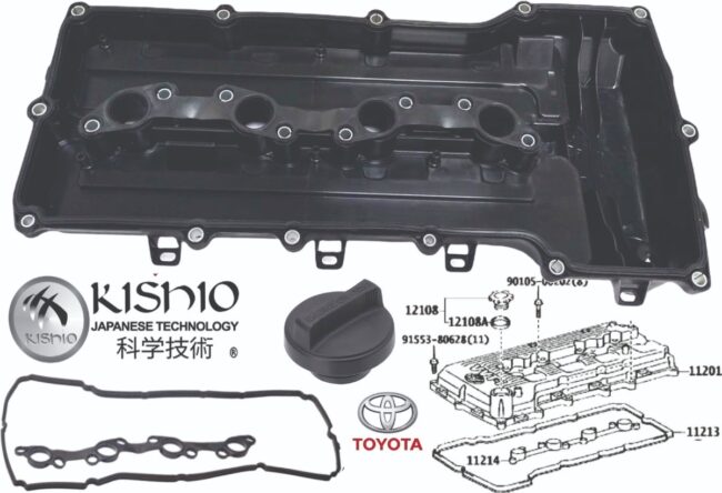 Tapa Punterias Con Juntas Tapon Toyota Hiace 2.7 04-19 2trfe - Image 4
