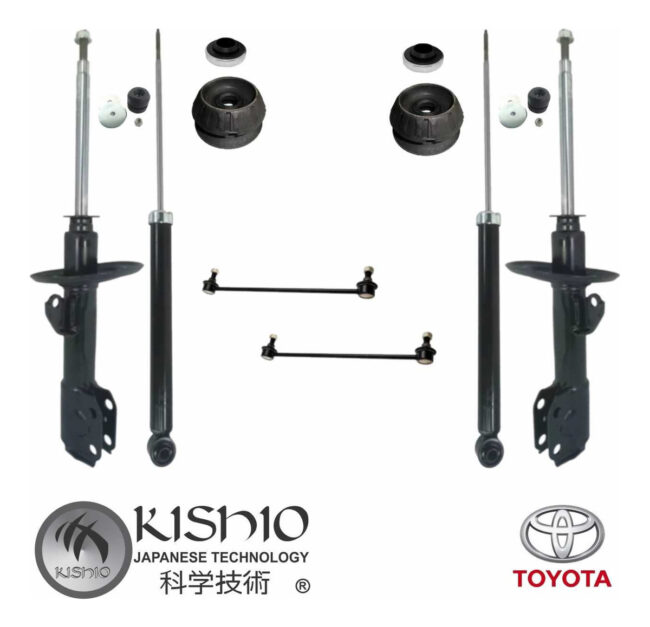 Kit 4 Amortiguadores Y Bases Aplica Toyota Yaris 06-18 Japon - Image 3